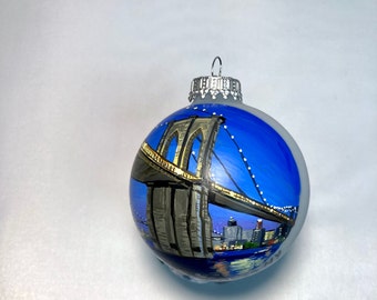 Custom house ornament, home handpainted on glass ball ornament. Personalized!