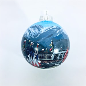 Custom house ornament, home handpainted on glass ball ornament. Personalized!