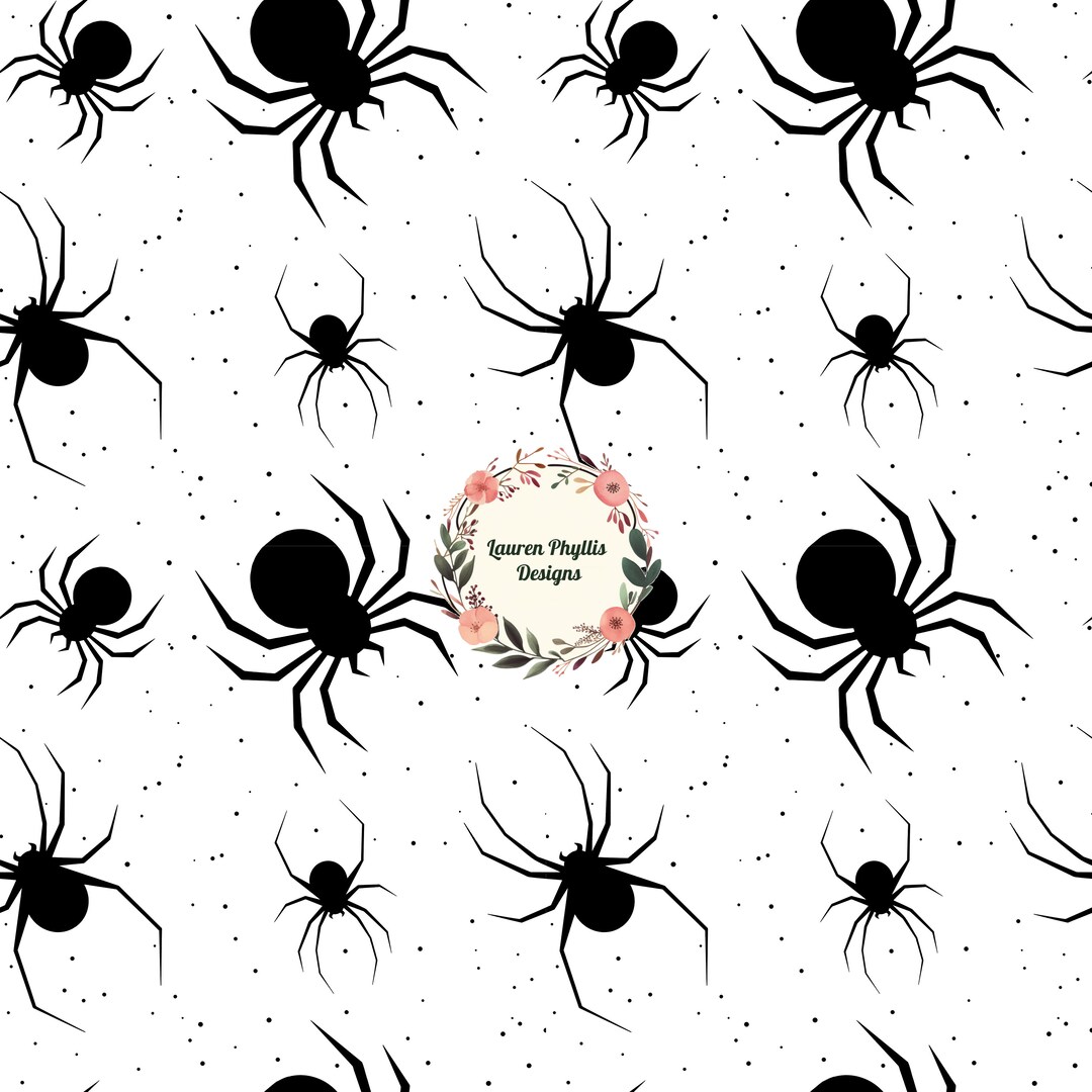 Spiders and Spider Webs Seamless Pattern Design for Fabric Printing and ...