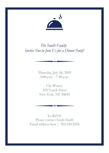 Dinner Party Invite Template Printable - Etsy