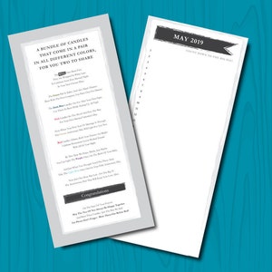 Printable-Korb der Kerzen Gedicht, Count-Down-Karte-Frischvermählten Geschenkkorb, Brautparty-Geschenkkorb, Gedicht für Kerze Geschenk, Hochzeitsgeschenk, Braut