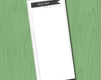 Count Down to the Big Day Notes Card - Printable