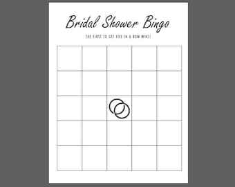 Custom Bridal Shower Bingo Game – Editable Printable Wedding Shower Activity for Bride-to-Be Instant Download