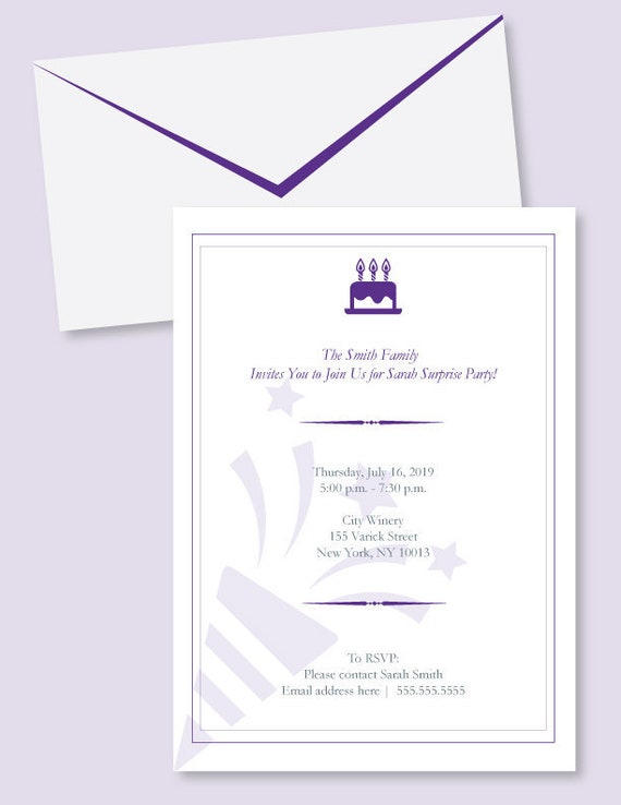 Party Invitation Template Printable | Etsy