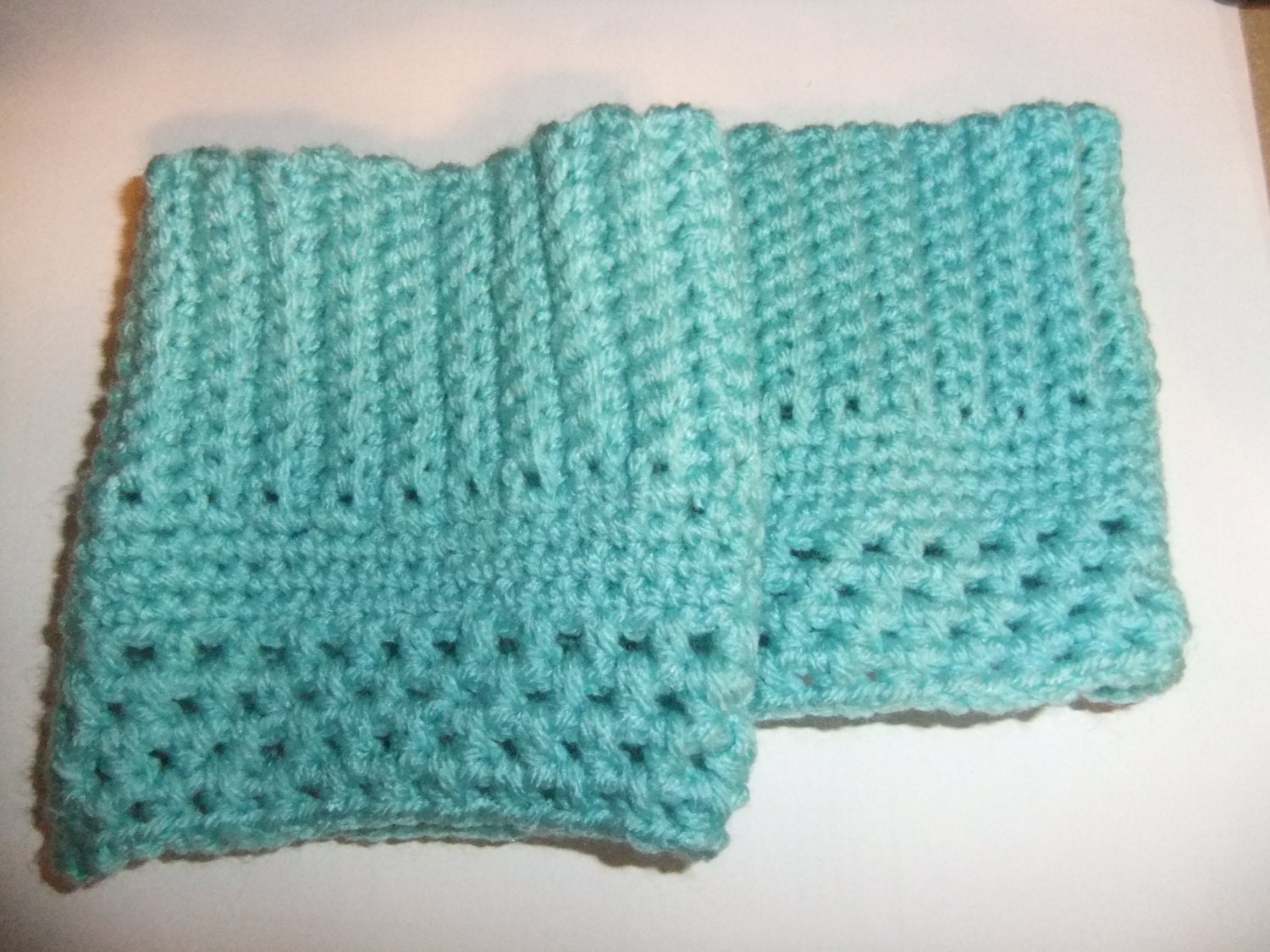 Boot Cuff crochet aqua light turquoise | Etsy