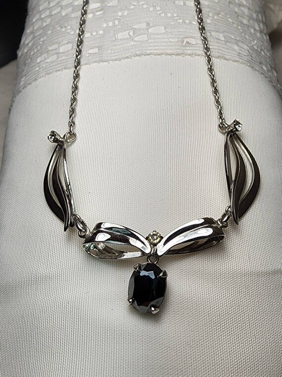 Vintage Carl Art Sterling and Hematite Necklace a… - image 2