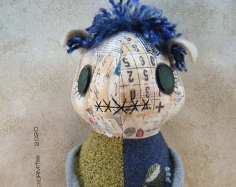 BLEAU - OOAK Creepy cute art doll