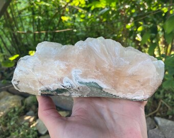 Large Stilbite and Apophyllite Cluster • Pink • White •  Green • Heart Chakra • Crown Chakra • Love • Soulmate • Clearing • Grounding •