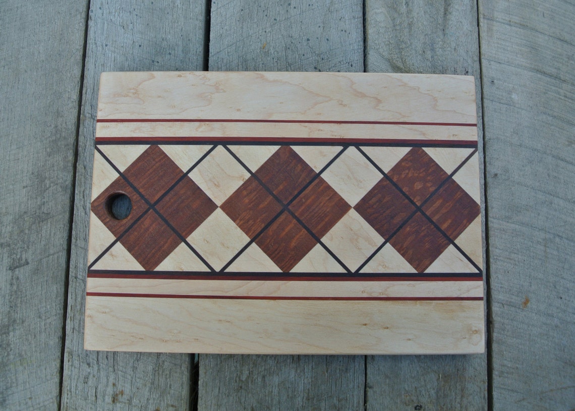 Argyle Pattern Cutting Board Argyle Pattern Serving Board Etsy