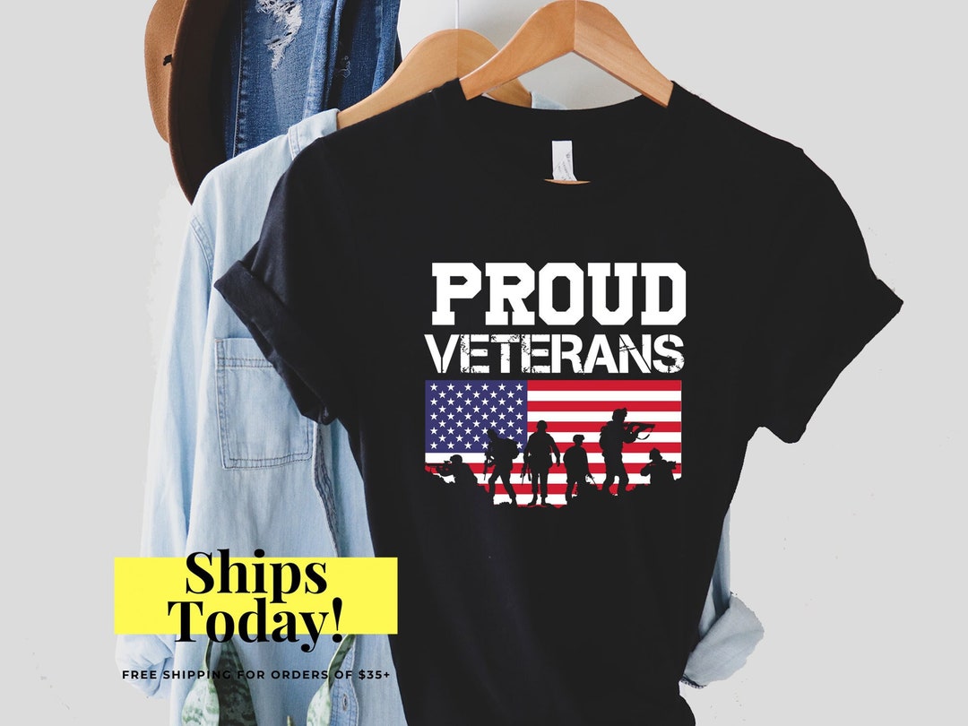Proud Daughter Of A Army Veteran American Flag Military Gift T-Shirt