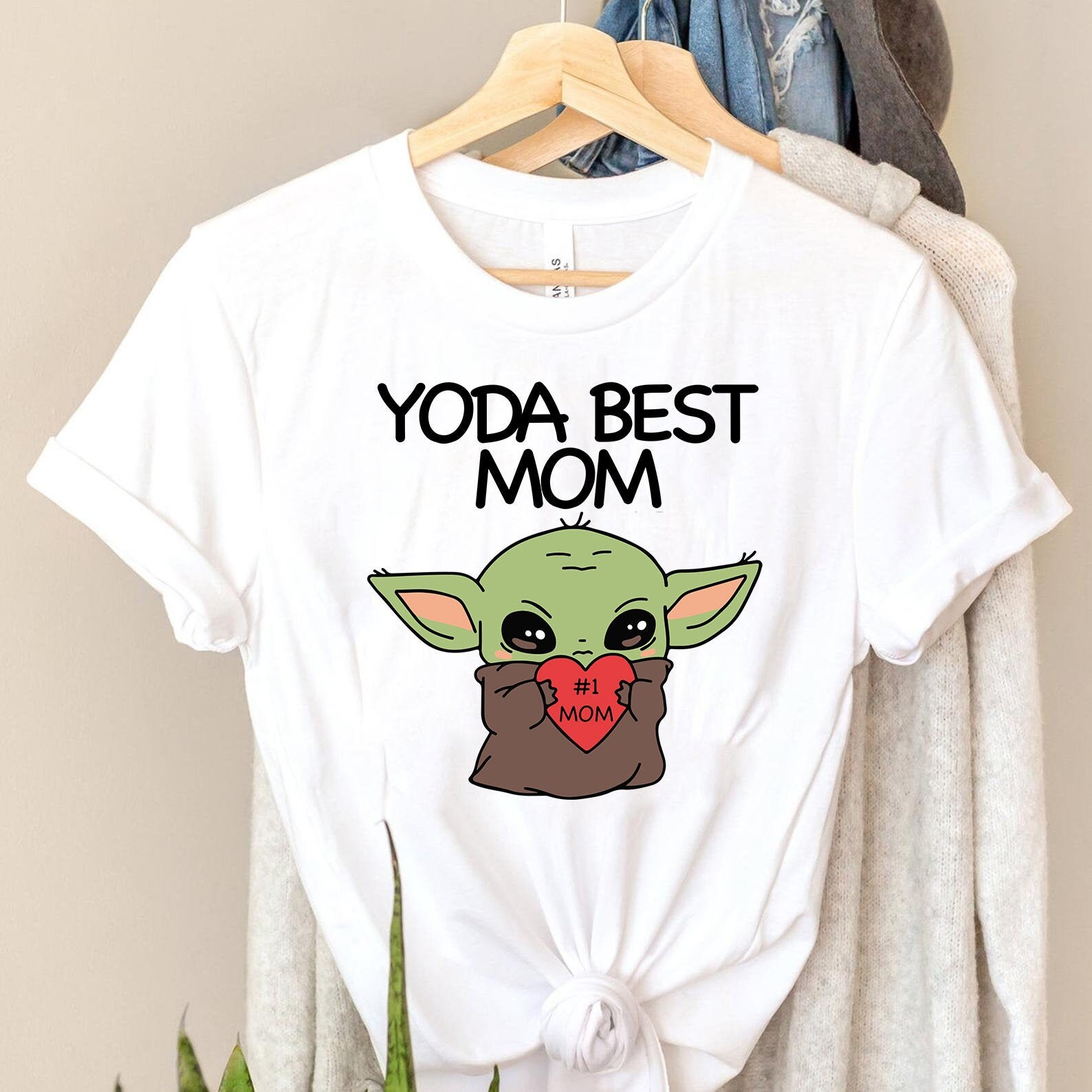 Yoda Best Mom TShirt Baby Yoda Shirt Cute Mom Shirt Etsy.de