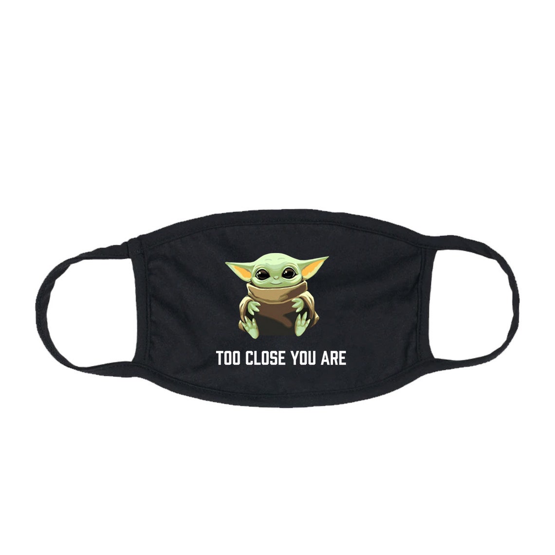 Baby Yoda Mask Baby Yoda Face Mask Cute Baby Yoda Adult Etsy