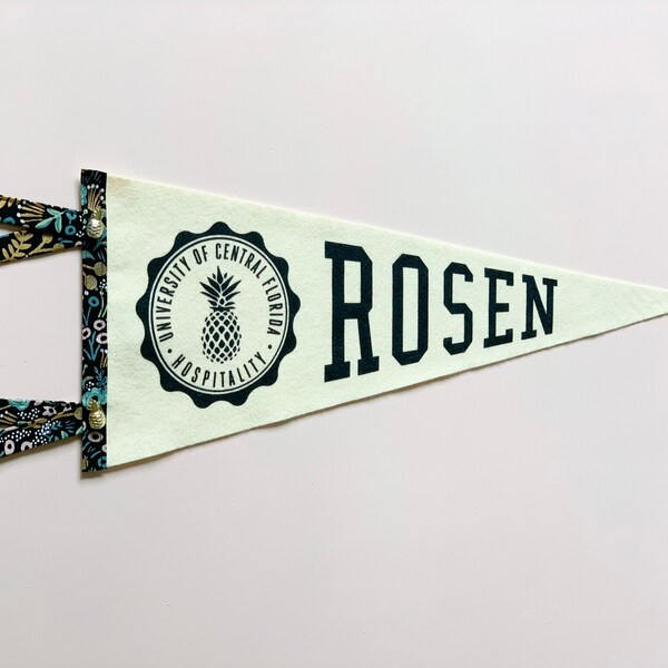 UCF Rosen College of Hospitality Management Pennant x Oxford Pennant x Rifle Paper Co