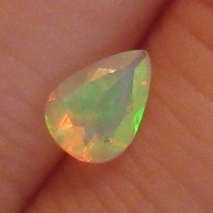 Neon Teardrop Opal 5x7mm Natural Gemstone Bright Flash with Video image 1