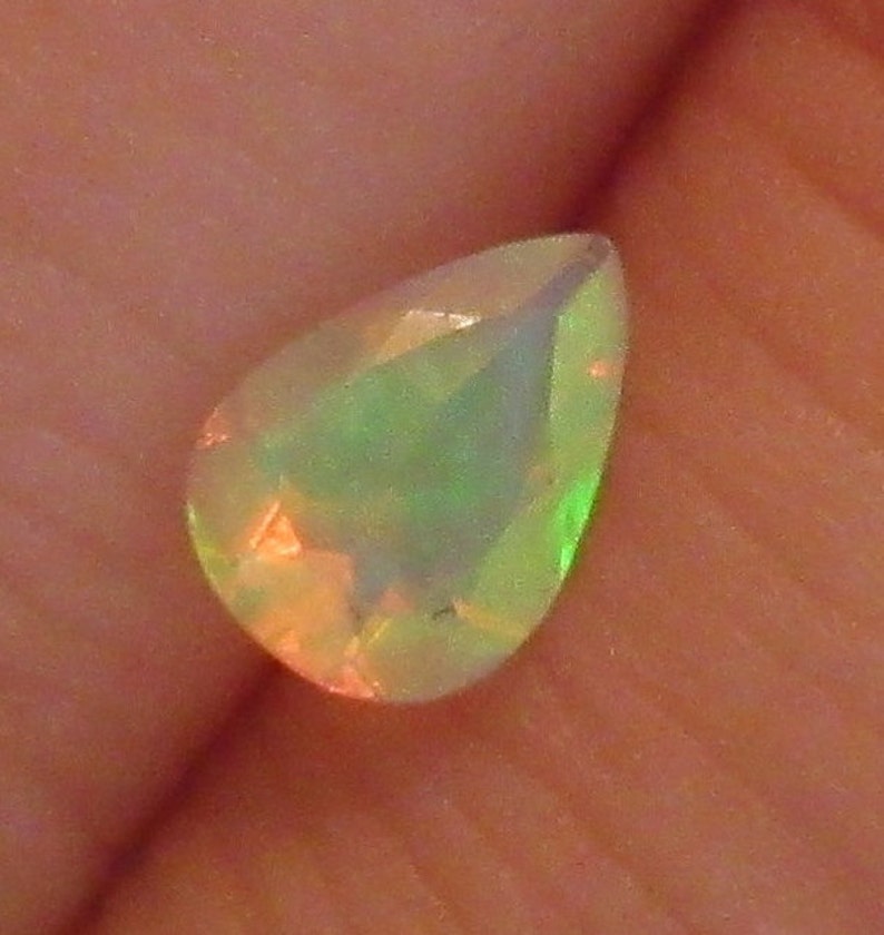 Neon Teardrop Opal 5x7mm Natural Gemstone Bright Flash with Video image 1