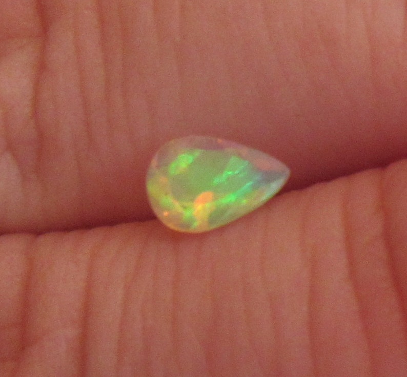 Neon Teardrop Opal 5x7mm Natural Gemstone Bright Flash with Video image 3