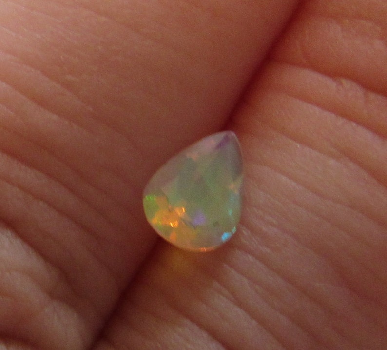 Neon Teardrop Opal 5x7mm Natural Gemstone Bright Flash with Video image 4