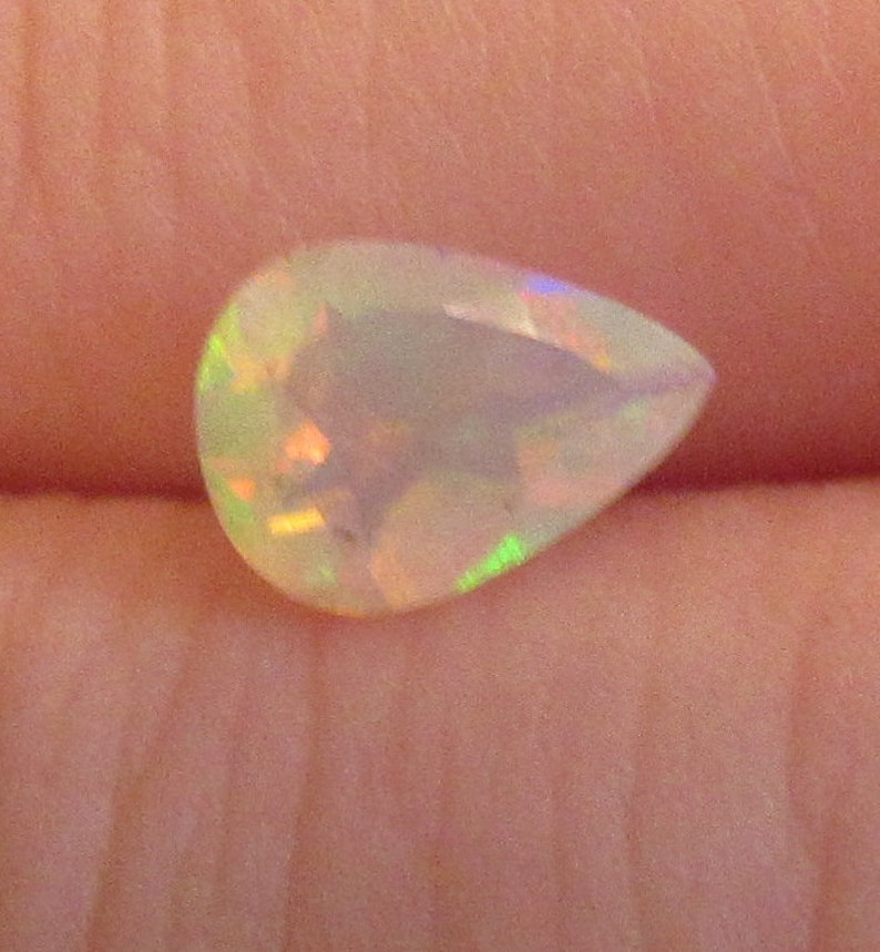 Neon Teardrop Opal 5x7mm Natural Gemstone Bright Flash with Video image 2