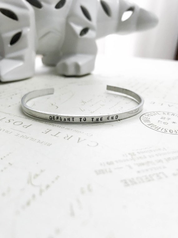 Defiant To The End Mcr My Chemical Romance Stamped Aluminum Etsy