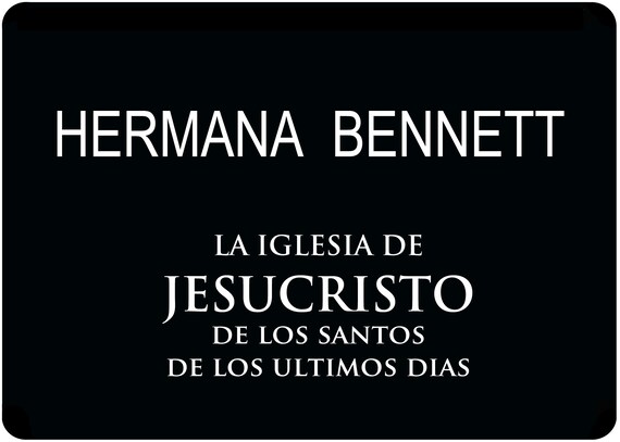 DIGITAL Spanish Missionary Name Tag missionary gift for