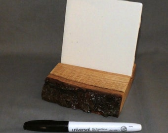 Mini Desktop White Board, Small Dry Erase Board, Raw Edge Wood Stand, Dry Erase Marker, Handcrafted Desktop Dry Erase White Board