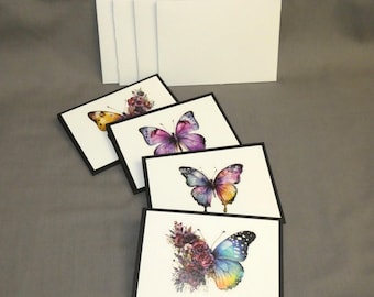 Handcrafted Butterfly Gift Card Holders with Envelopes - Set of 4 - Teacher Birthday Gift