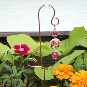 Copper Heart Plant Stake, Indoor or Outdoor Plant Decoration, Yard Art, Plant Pal, Plant Buddy, Garden Stake