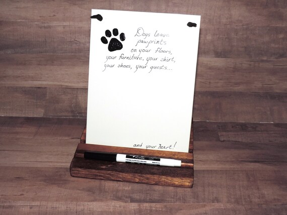 Dogs Leave Pawprints On Your Heart Decorative Hanging Ceramic Image 0