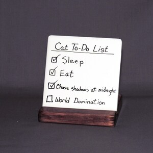 Cat To Do List, Funny Pet Sign, Ceramic Table Top Sign