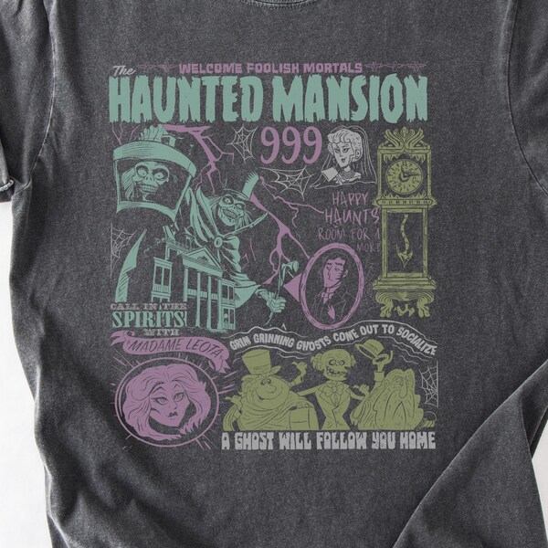 Haunted Mansion Shirt, Disney Comfort Colors, Ghost Host Shirt, Magic Kingdom Shirt, Haunted Mansion Ride Shirt, Disney Ride, Disneyland