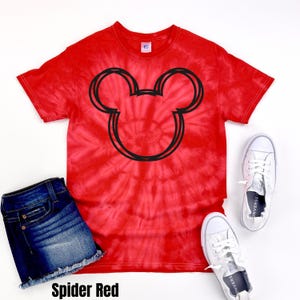 Doodle Mickey Head Tie Dye Tee, Scribble Mickey Tie Dye Disney, Disneyland Tie Dye Shirt, Men's Disney, Mickey Shirt, Disney World Shirt