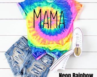 Mama Tie Dye Shirt, Mama tie dye tee, Mama shirt, Summer Tie Dye, Mom Life Tee, Mama Tee, Summer Mama Tee