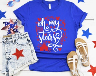 Disney July 4th Shirt, Disney Patriotic Shirt, Oh My Stars, Disney Shirt, Disney World Shirt, Disneyland Shirt, 4th of July Disney
