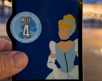 This Runner Stops for all Mile Markers Sticker, runDisney Sticker, runDisney Mile Marker Sticker, Disney Runner Sticker