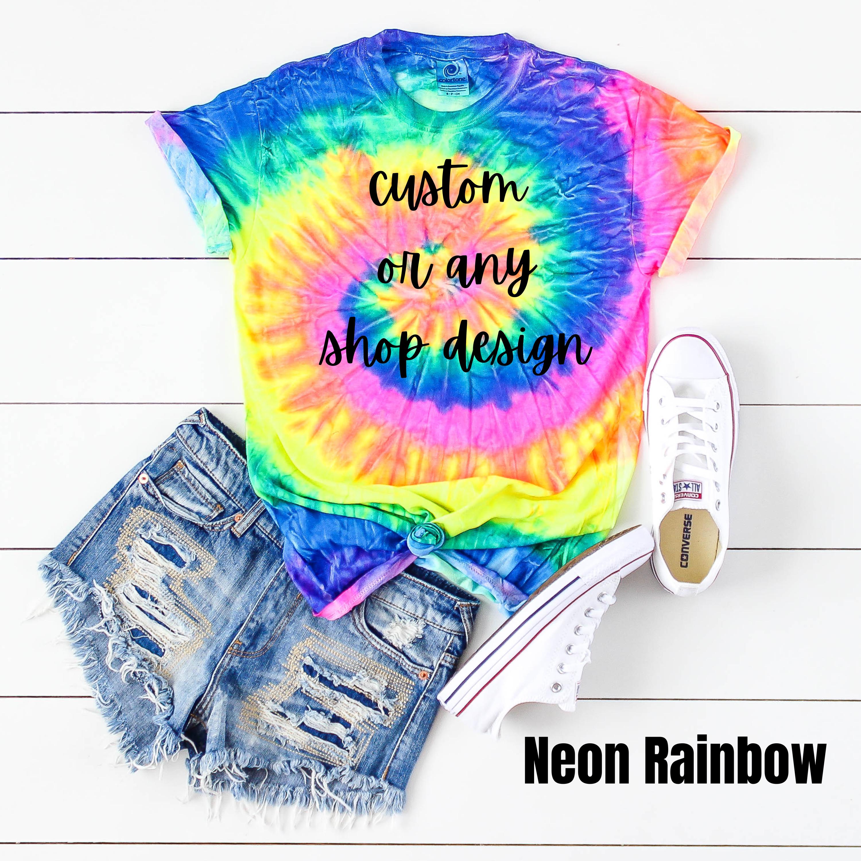 Personalized Tie Dye Tee, Create Your Own Tie Dye, Pick Your