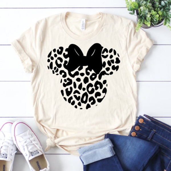 Leopard Minnie Shirt, Cheetah Minnie Shirt, Animal Kingdom shirt, Safari Shirt, Disney women's shirt, Disney Style Shirt