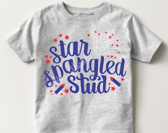 Star Spangled Stud Toddler Top, 4th of July Boy, 4th of July Toddler, July 4th Shirt, Boys 4th of July Shirt, Toddler 4th of July Shirt
