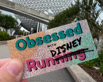 Obsessed with runDisney Sticker, runDisney runner, Disney Runner, Disney Sticker, Disney Runner Sticker