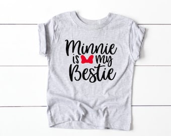 Minnie is my Bestie Shirt, Toddler, Youth, disney shirts kids, Disney Fan Shirt, Disney World Shirt, Disney Shirt, Minnie fan shirt
