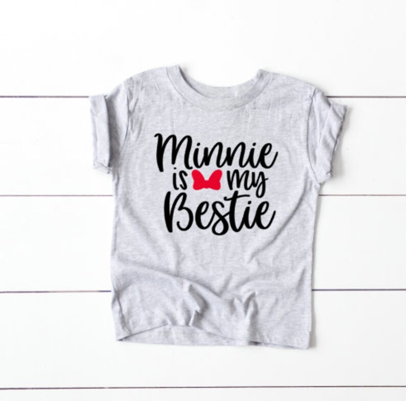Minnie Is My Bestie Shirt Toddler Youth Disney Shirts Kids Etsy