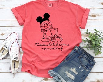 De esto están hechos los sueños Camiseta, Disney Comfort Colors, Camiseta Lizzie McGuire, Camiseta Disney World, Disney Comfort, Disney CC
