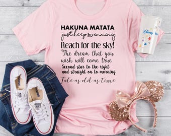 Disney Quotes Tshirt, Disney knowledge shirt, Finding Nemo, Lion King, Toy Story, Cinderella, Peter Pan, Disney T-shirt, Disney Shirt