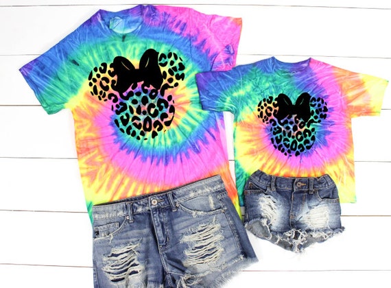 cheetah tie dye shirt