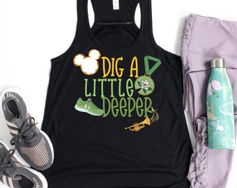 Dig a Little Deeper Tank, Disney Running Tank, Rundisney Shirt, Tiana Run Disney, Run Disney Athletic, Princess Half, Princess Run Weekend