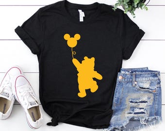 Winnie the Pooh Mickey Balloon, Disney World Shirt, Disneyland Shirt, Winnie the pooh shirt, Pooh Bear Shirt, Mickey Balloon Shirt