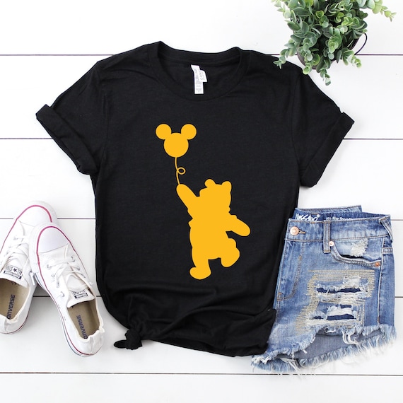 Winnie the Pooh Mickey Balloon, Disney World Shirt, Disneyland Shirt, Winnie the pooh shirt, Pooh Bear Shirt, Mickey Balloon Shirt