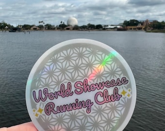 World Showcase Running Club Sticker, runDisney Sticker, Epcot Runner, runDisney Runner, Disney Runner, Disney Sticker, Disney Runner Sticker
