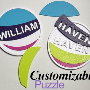 Personalized Name, Custom Wood Puzzle, Montessori Toy, Baby Name Sign, Nursery Decor