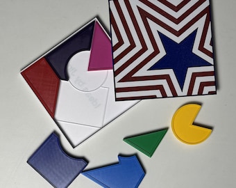 3D Printed Geometric Puzzle - Educational STEM Toy