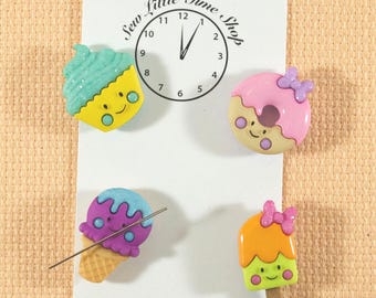 Dessert Needle Minders, Cupcake, Donut, Ice Cream, Popsicle, Needle Nanny, Craft Tool